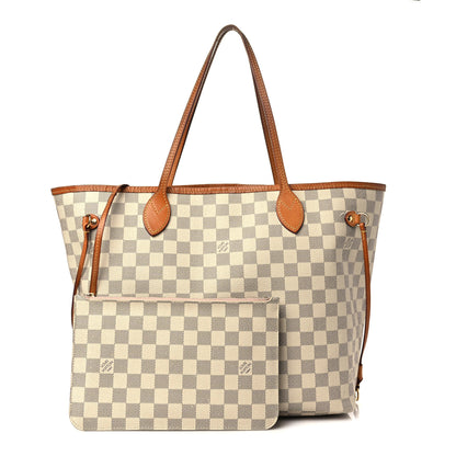 Louis Vuitton Damier Azur Neo Neverfull MM Rose Ballerine 1 of 9