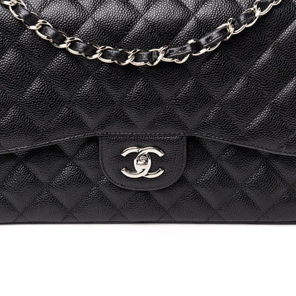 Chanel Caviar Quilted Jumbo Double Flap Black 12 of 13
