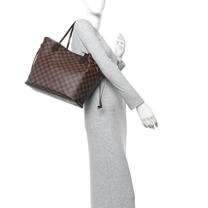 Louis Vuitton Damier Ebene Neo Neverfull MM Rose Ballerine 2 of 14