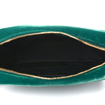 Saint Laurent Velvet Matelasse Monogram Lou Camera Bag Deep Malachite 5 of 12
