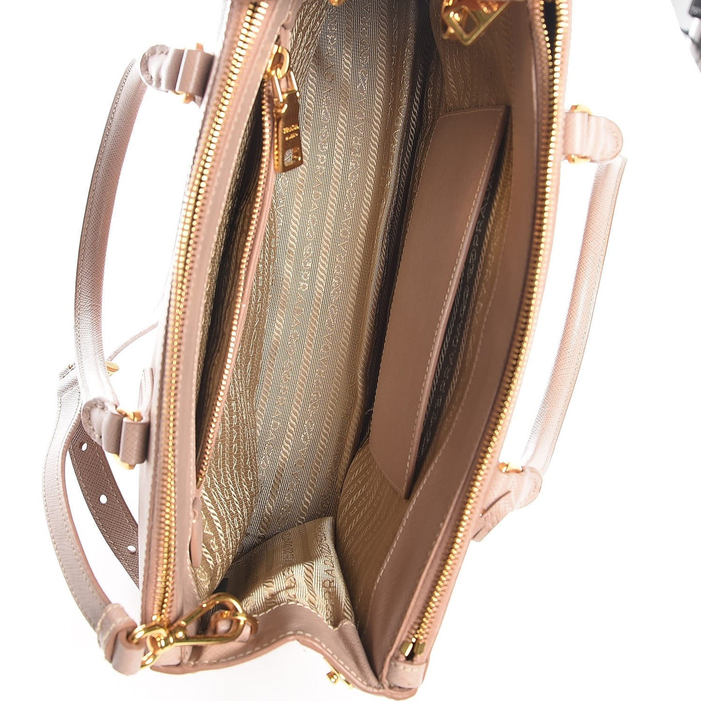 Saffiano Small Galleria Double Zip Tote Cammeo