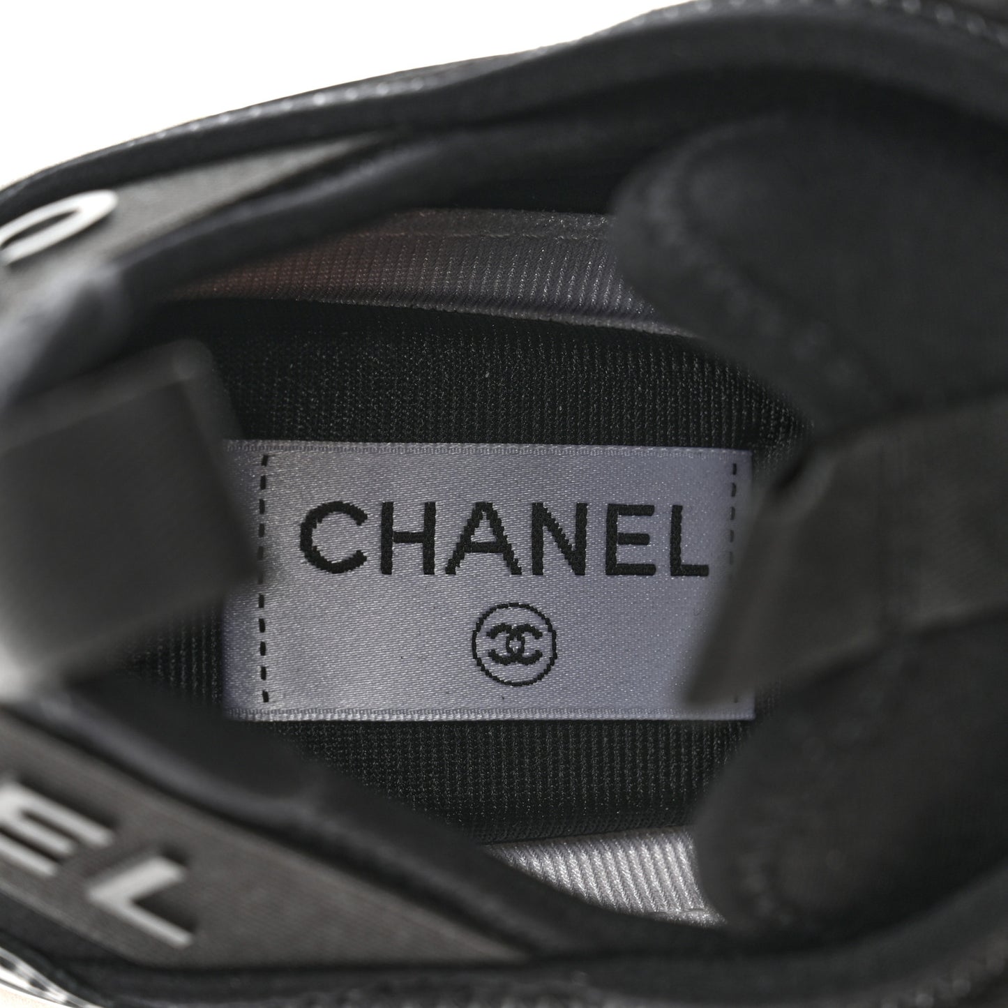 Velvet Calfskin Mixed Fibers CC Sneakers 39 Black
