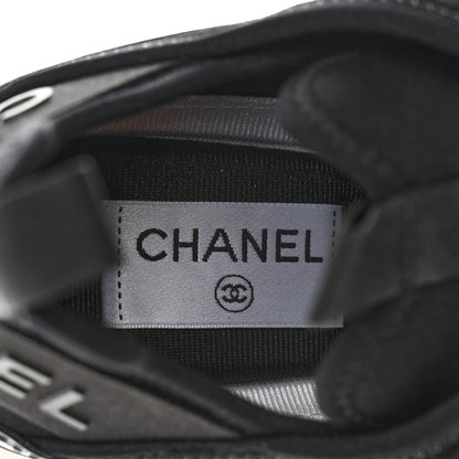 Chanel Velvet Calfskin Mixed Fibers CC Sneakers 39 Black 8 of 9