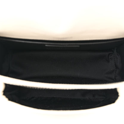 Saint Laurent Crinkled Calfskin Matelasse Monogram Baby Niki Chain Satchel Ivory 5 of 10