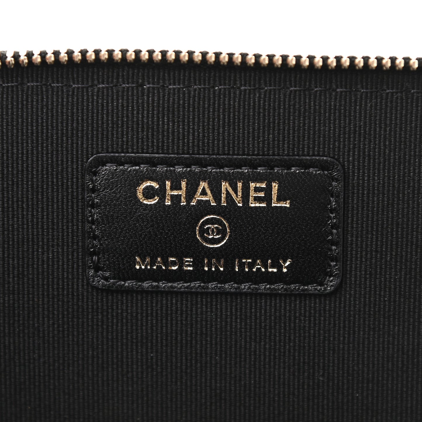 Lambskin Quilted Small Top Handle Vanity Case With Chain Black