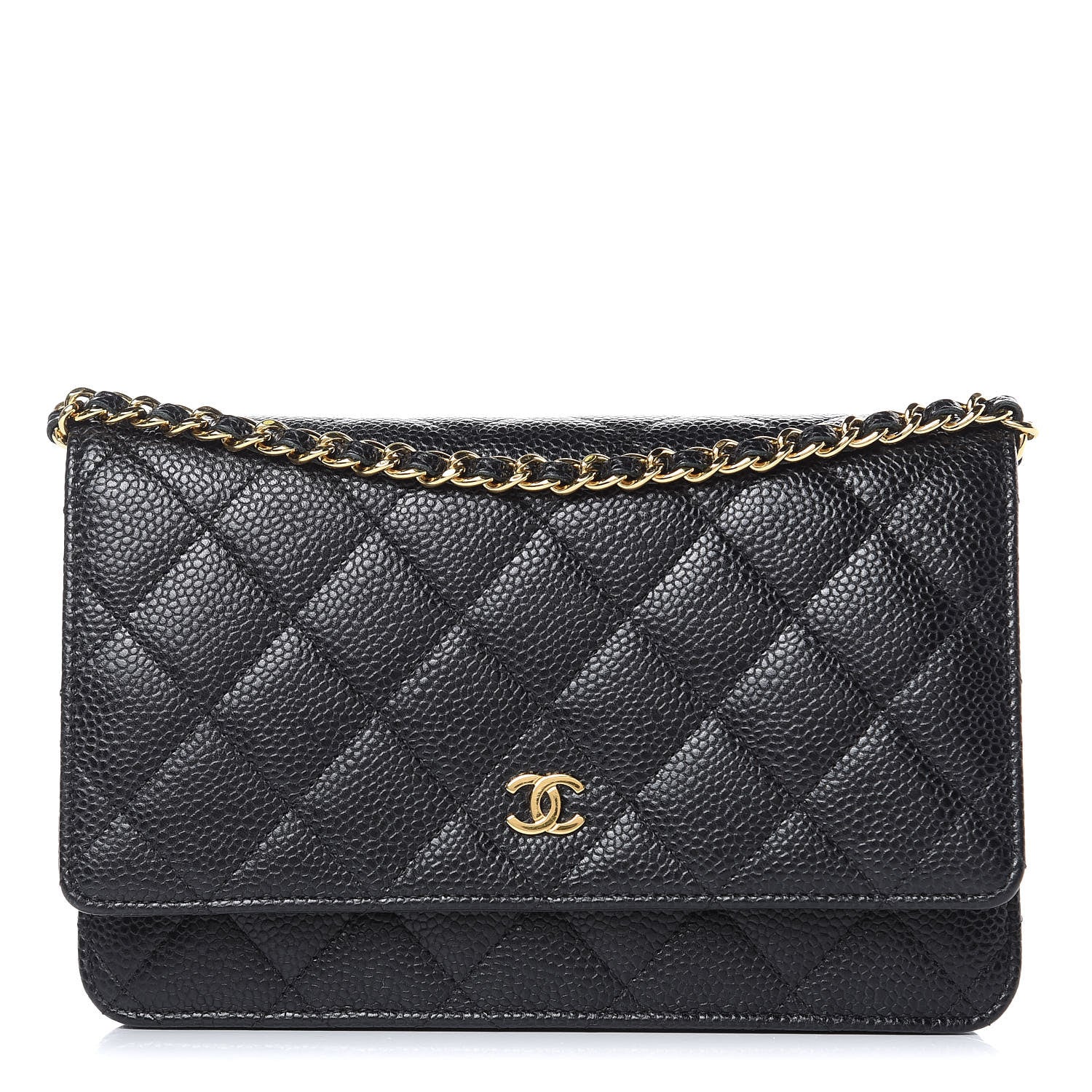 Chanel Caviar Quilted Wallet On Chain WOC Black 1 of 12