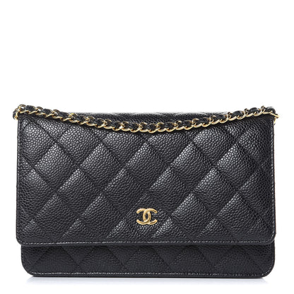 Chanel Caviar Quilted Wallet On Chain WOC Black 1 of 12