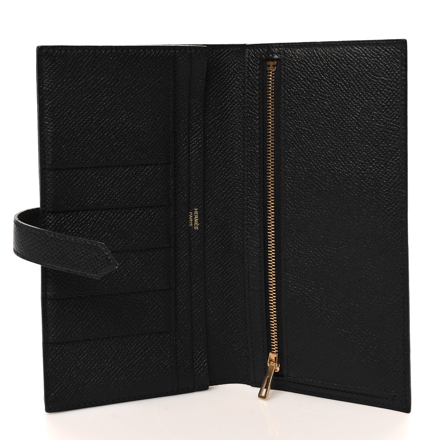 Hermes Epsom Bearn Gusset Wallet Black 5 of 11