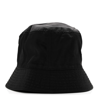 Prada Re-Nylon Metal Triangle Logo Womens Bucket Hat M Black 6 of 8