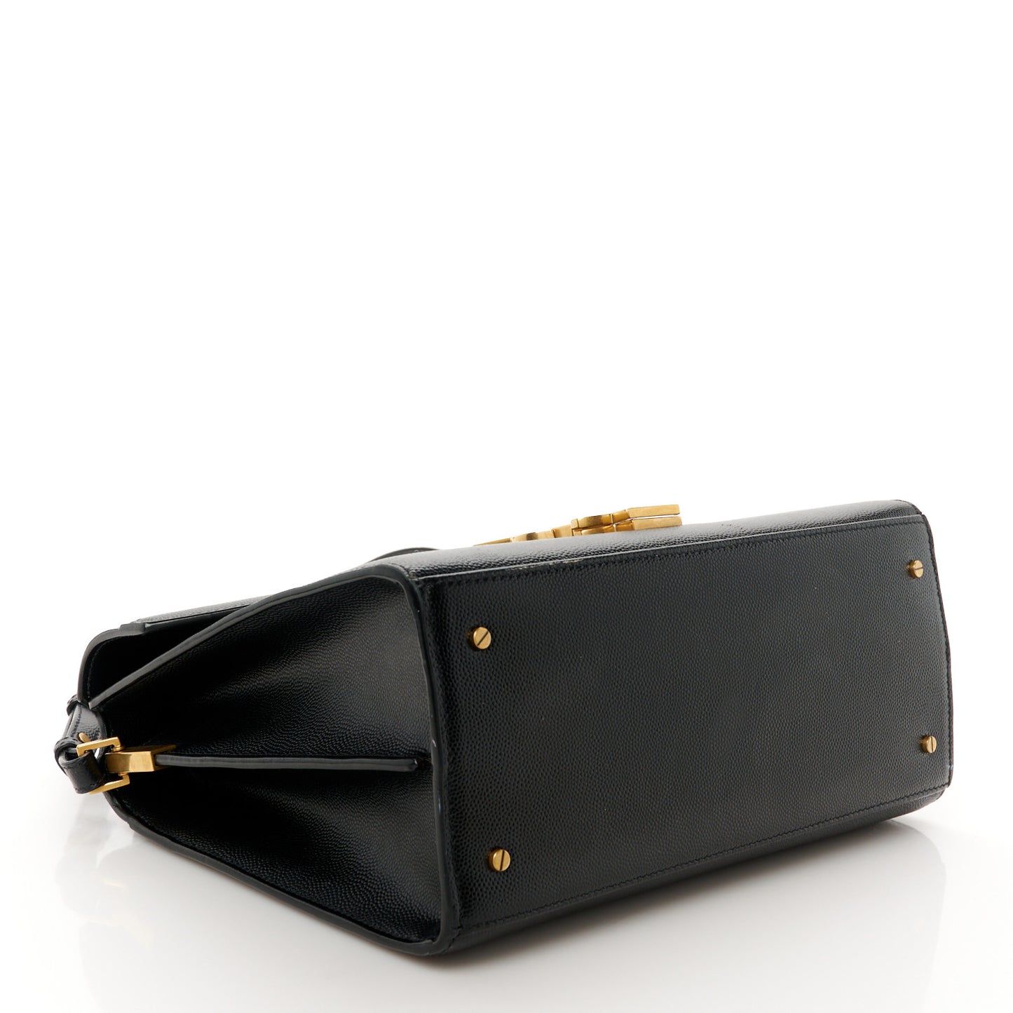 Grain de Poudre Medium Classic Monogram Cassandra Top Handle Black Rouge Legion