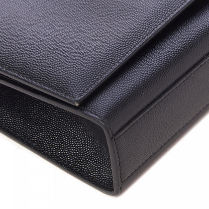 Saint Laurent Grain De Poudre Medium Classic Monogram Kate Satchel Black 5 of 8