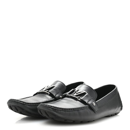 Louis Vuitton Calfskin Mens Monte Carlo Shoe Moccasin Loafers 11 Black 4 of 10
