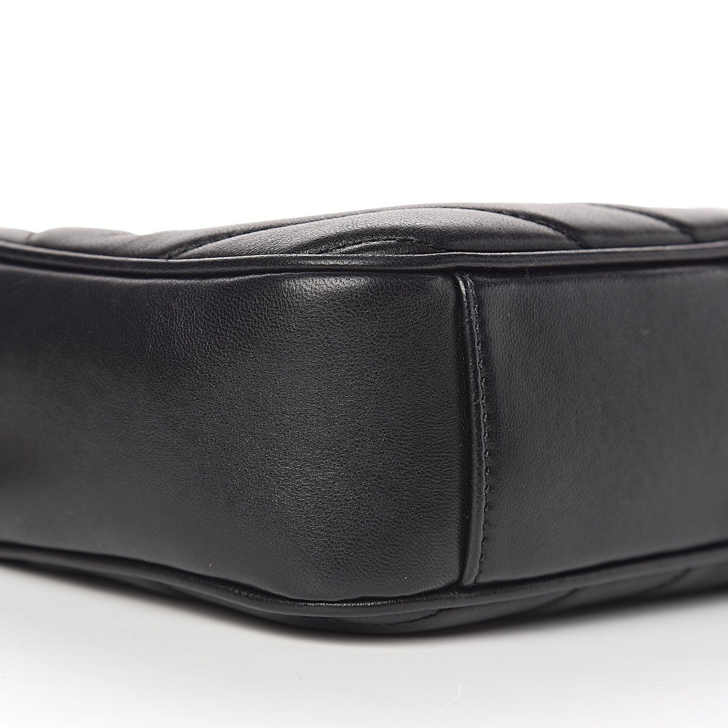 Chanel Lambskin Chevron Quilted Pyramid CC Camera Case Black 8 of 15