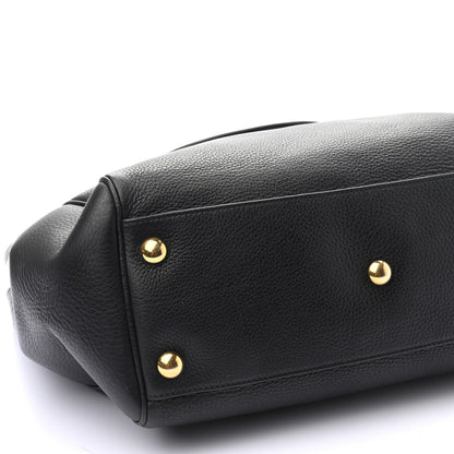 Gucci Pebbled Calfskin Medium 1973 Tote Black 7 of 8