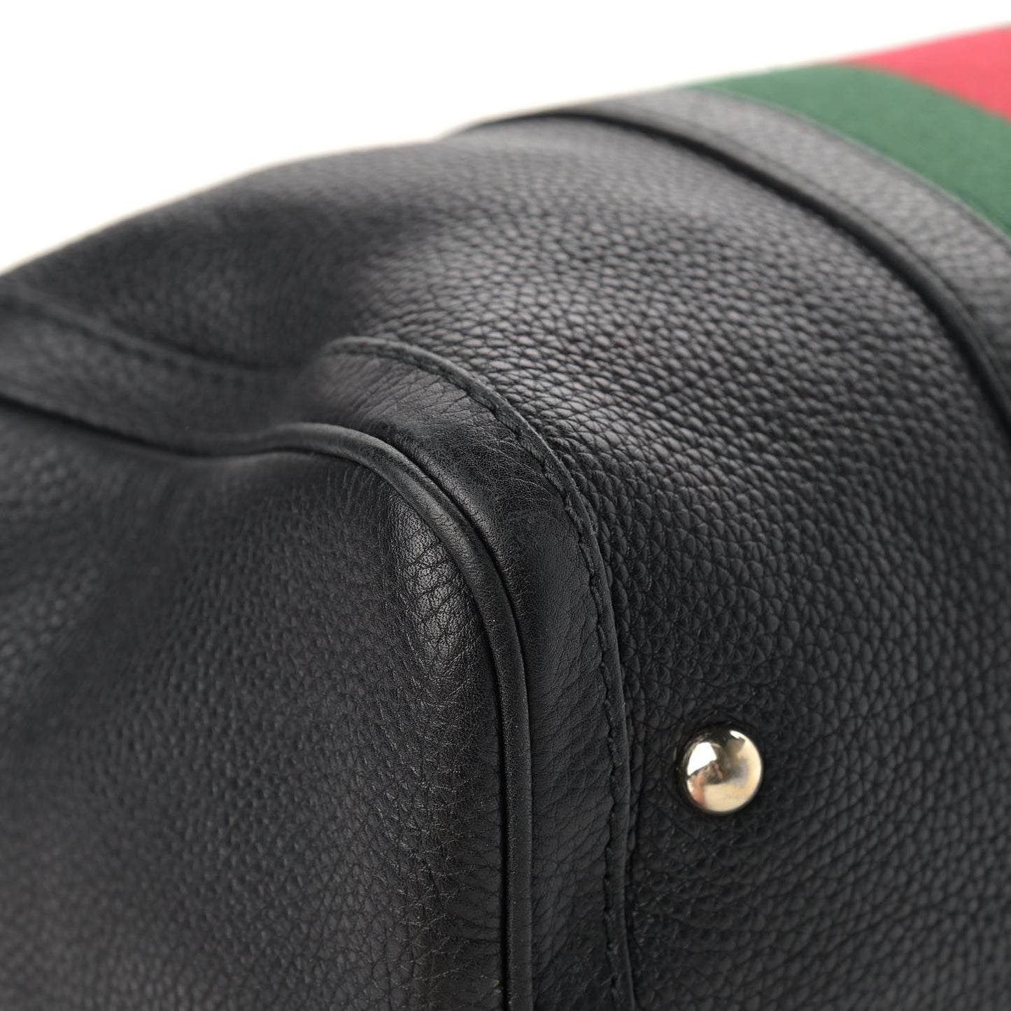 Calfskin Vintage Web Medium Boston Black