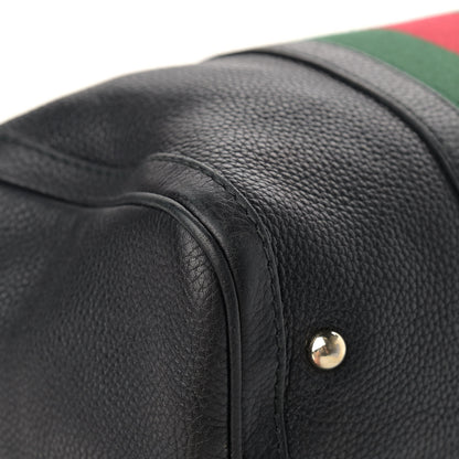 Gucci Calfskin Vintage Web Medium Boston Black 10 of 17