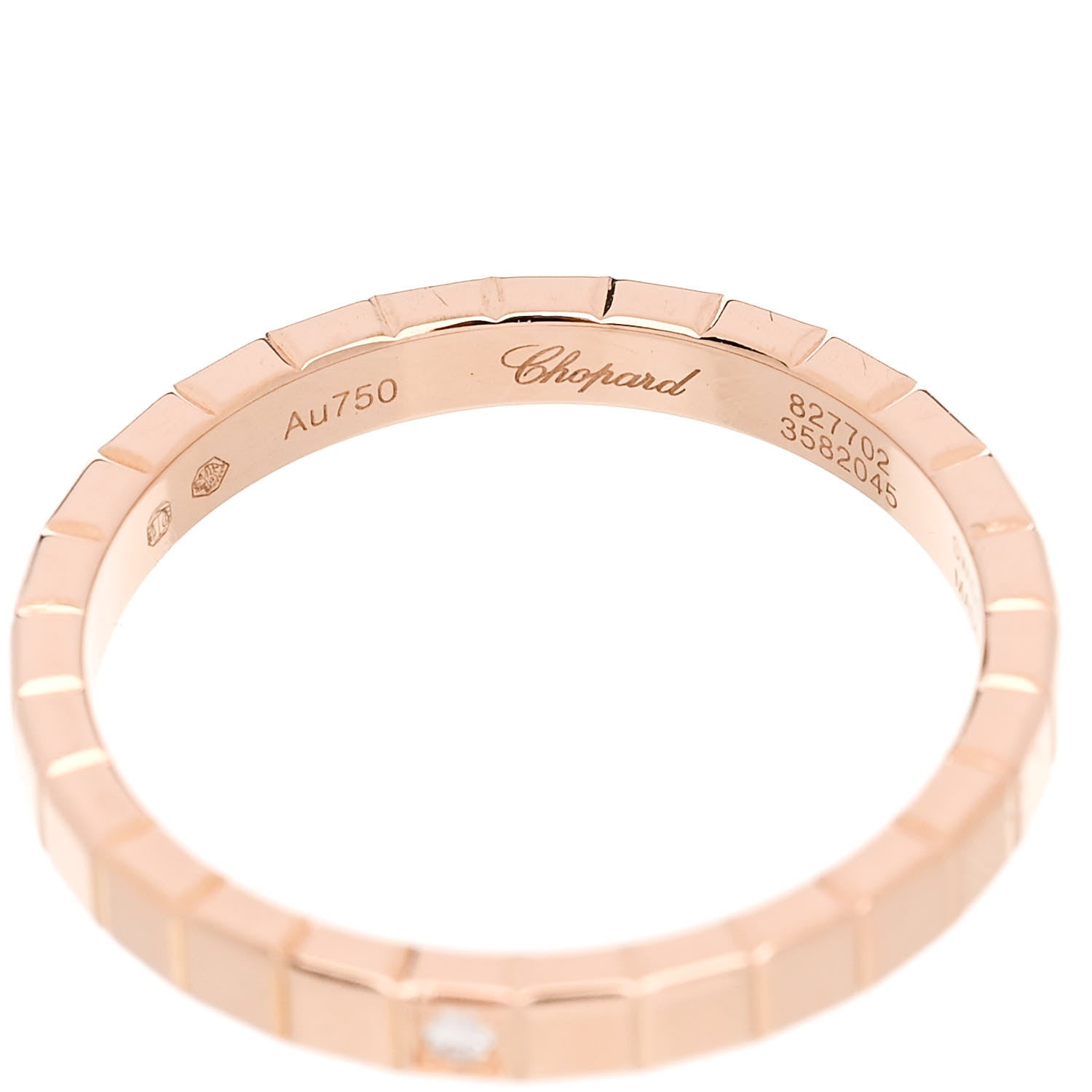 Chopard 18K Rose Gold Diamond Ice Cube Band Ring 53 6.25 4 of 6