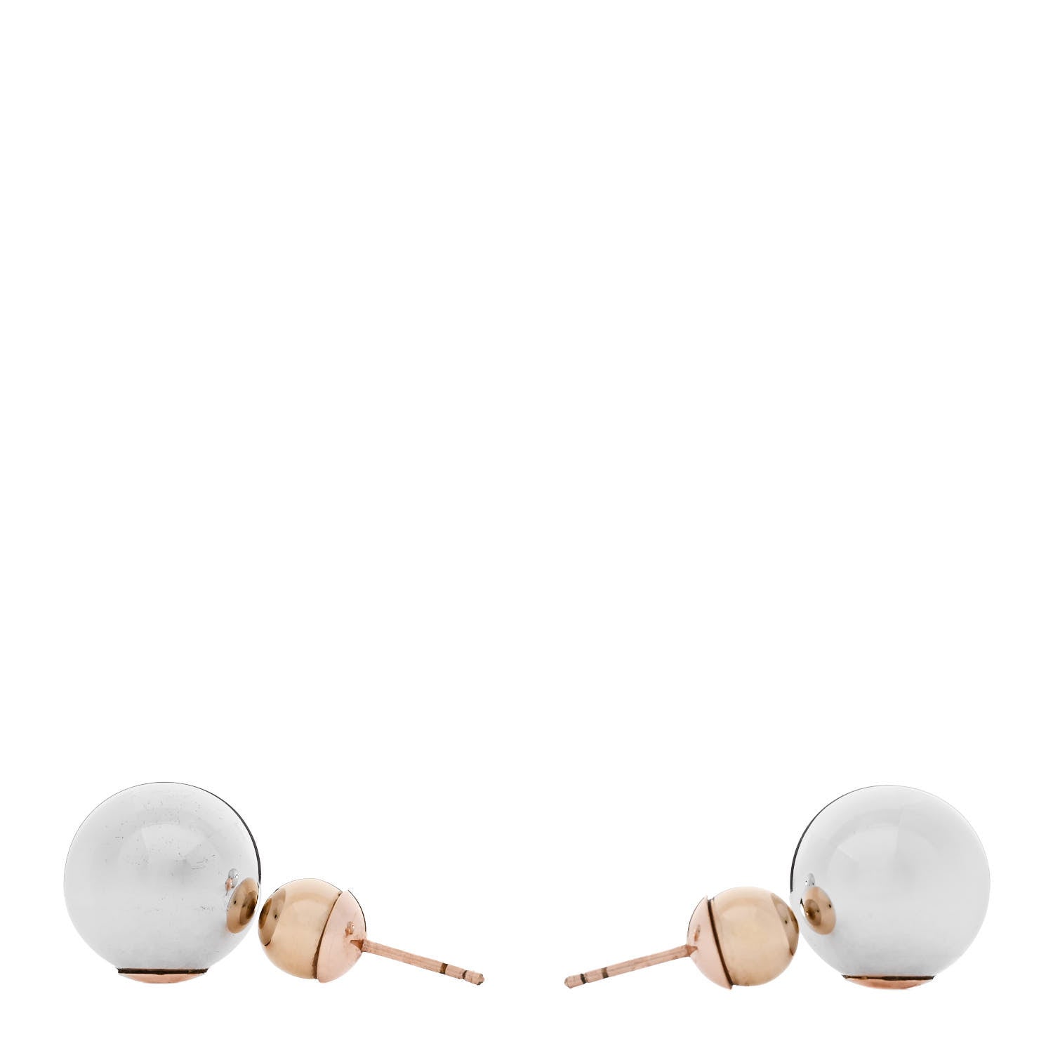 Christian Dior Mise En Dior Tribal Earrings Silver Gold 3 of 4