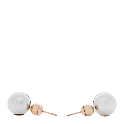 Christian Dior Mise En Dior Tribal Earrings Silver Gold 3 of 4