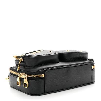 Louis Vuitton Calfskin Monogram Embossed Utility Crossbody Black 4 of 14