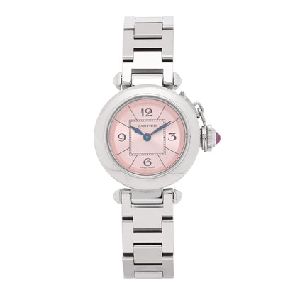 Cartier Stainless Steel 27mm Miss Pasha Quartz Watch Pink 1 of 4