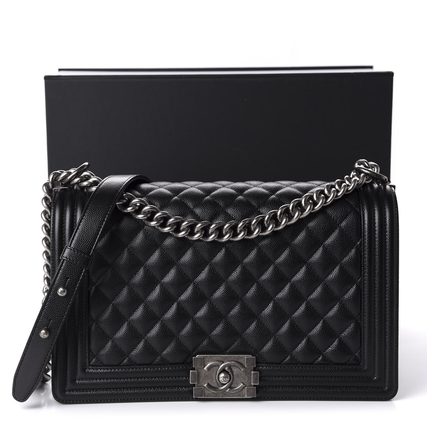 Caviar Quilted New Medium Boy Flap Black
