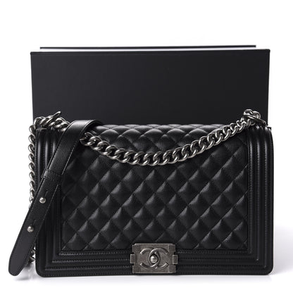 Chanel Caviar Quilted New Medium Boy Flap Black 12 of 12