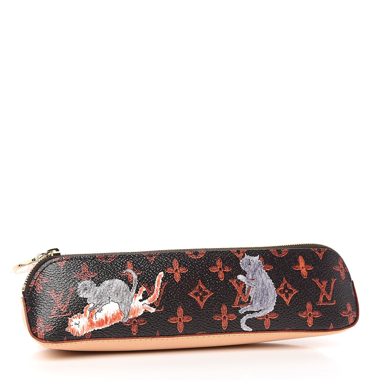 Catogram Elizabeth Pouch Orange Marron