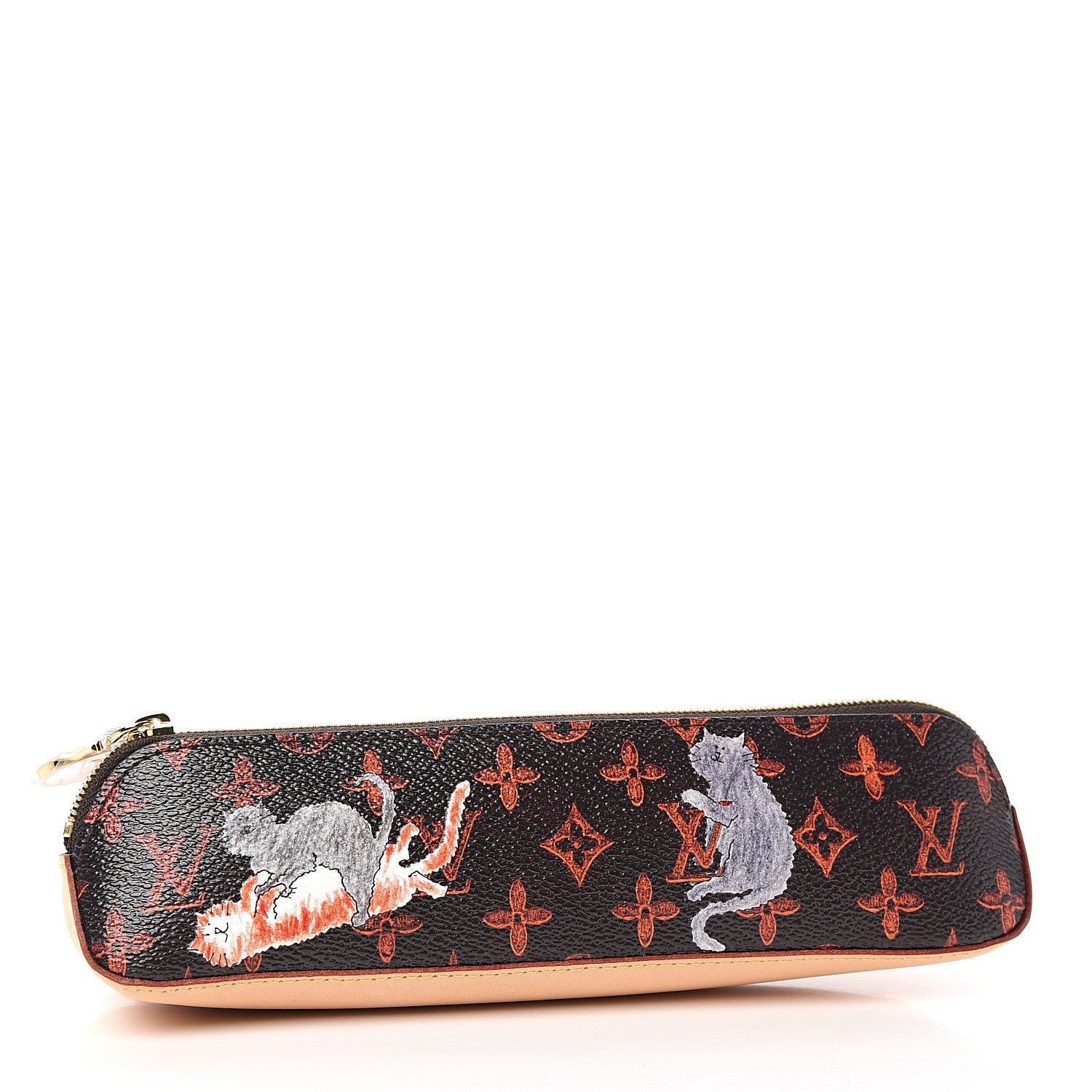 Louis Vuitton Catogram Elizabeth Pouch Orange Marron 2 of 7