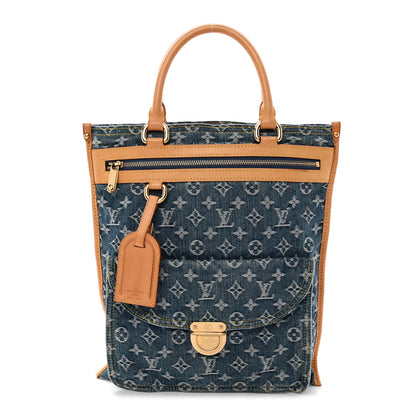 Louis Vuitton Monogram Denim Sac Plat Blue 1 of 10