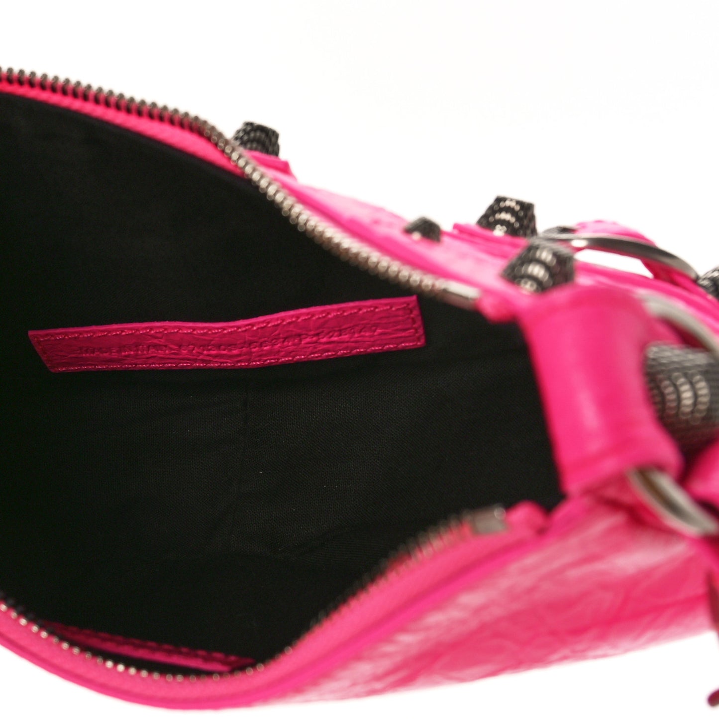 Agneau Arena Le Cagole Shoulder Bag XS Fluo Pink