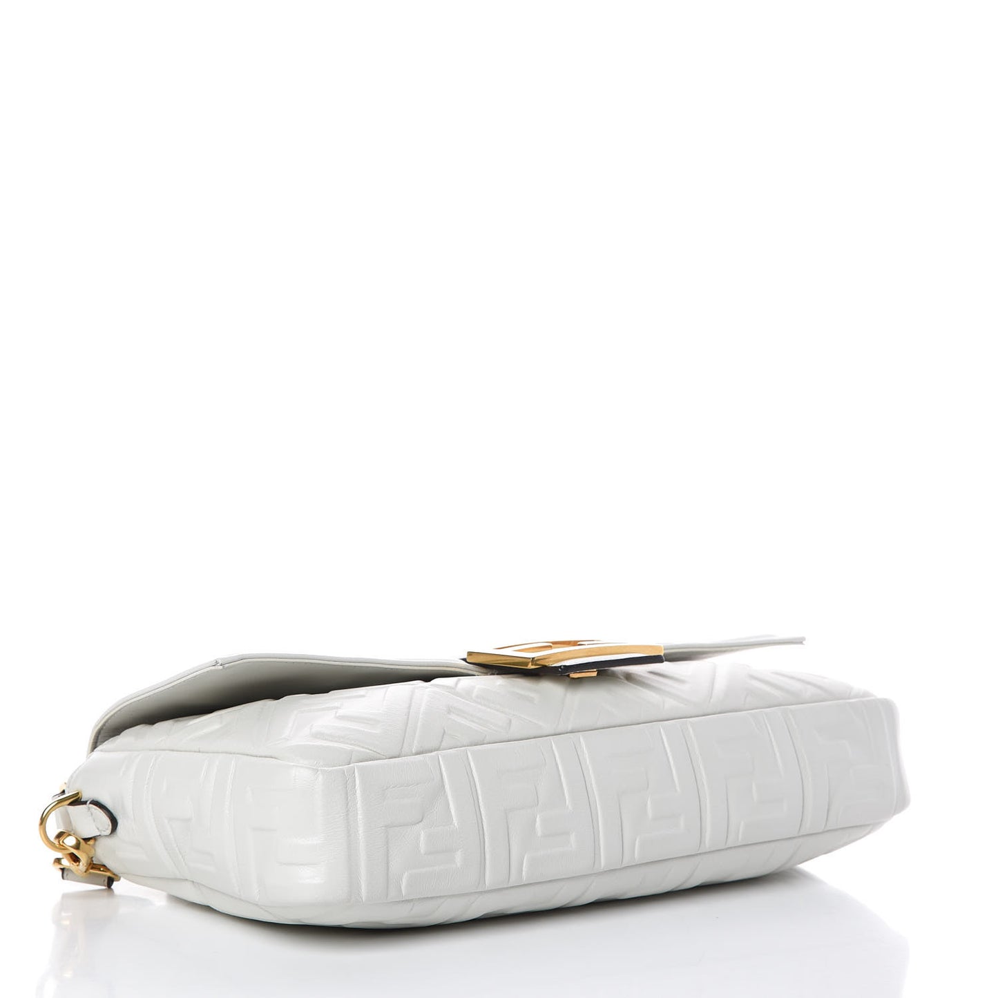Nappa FF 1974 Embossed Large Baguette White