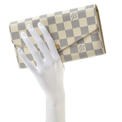 Louis Vuitton Damier Azur Sarah Wallet NM 2 of 9
