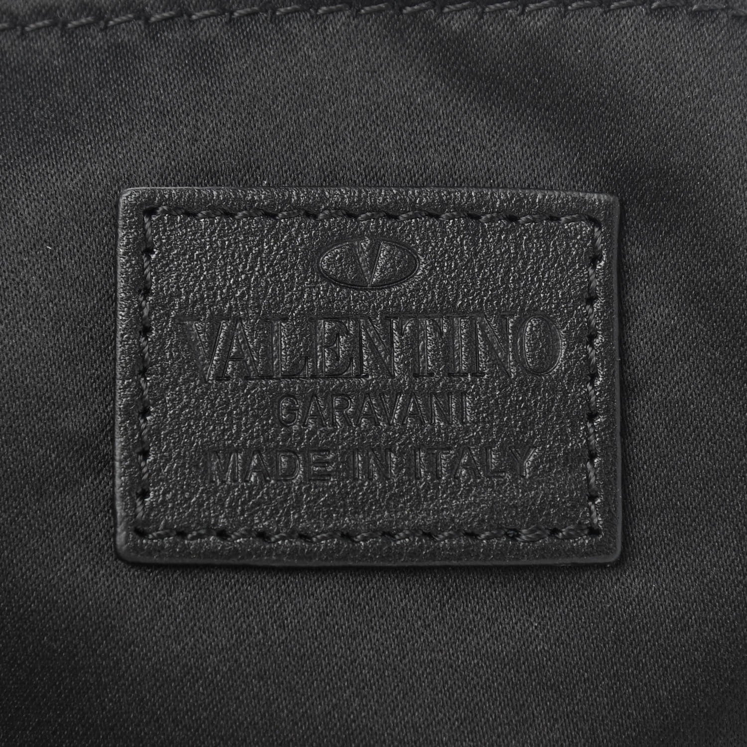 Valentino Garavani Nylon Camouflage Large Zip Pouch Black 6 of 7