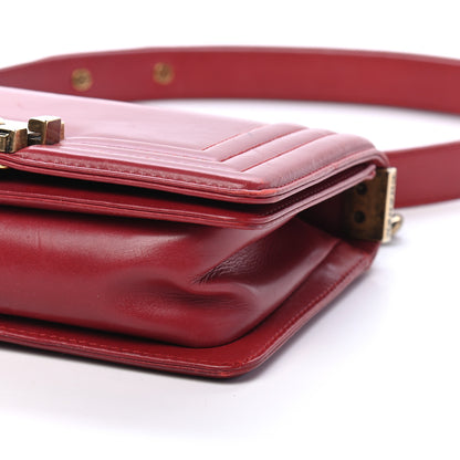 Chanel Glazed Calfskin Small Boy Flap Red 8 of 10