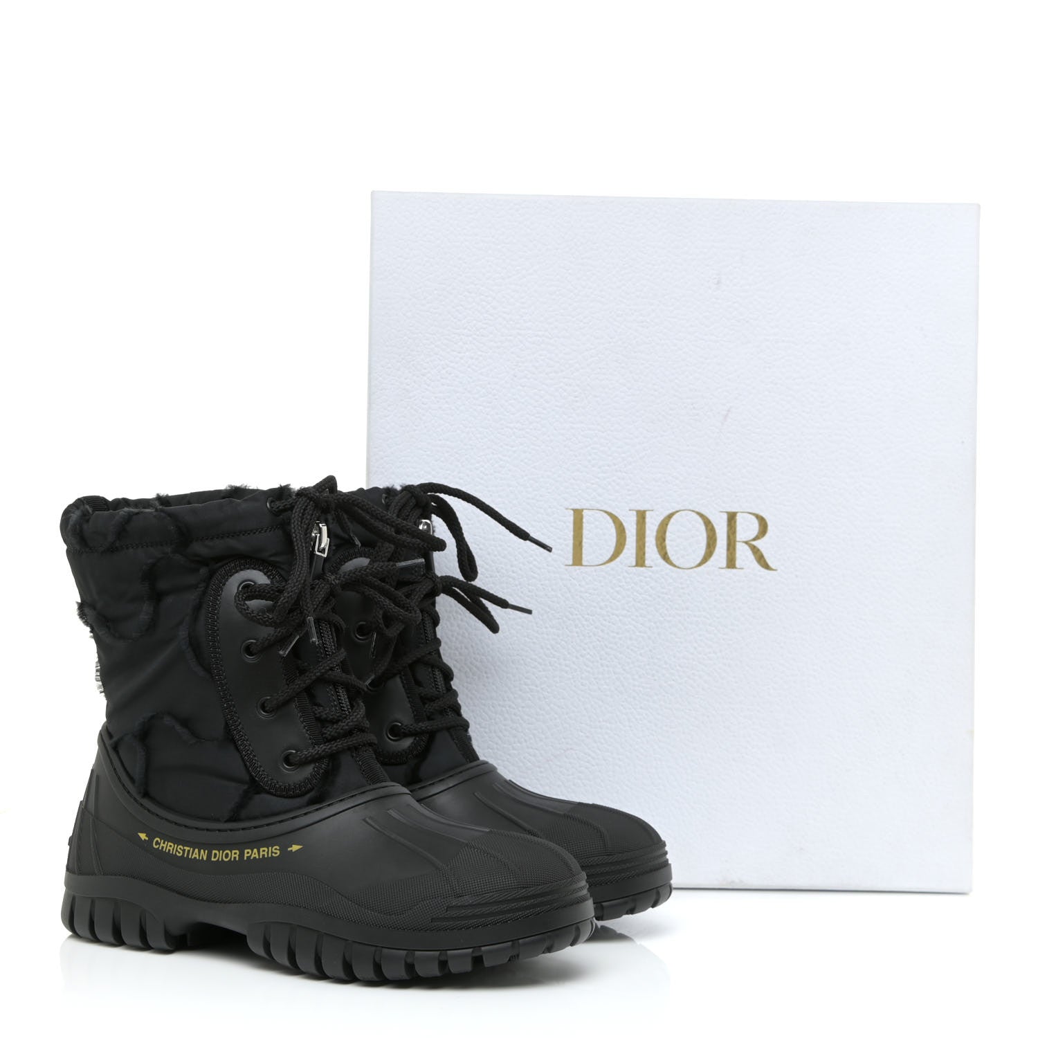 Christian Dior Rubber Nylon D-Venture Boots 37.5 Black 12 of 12
