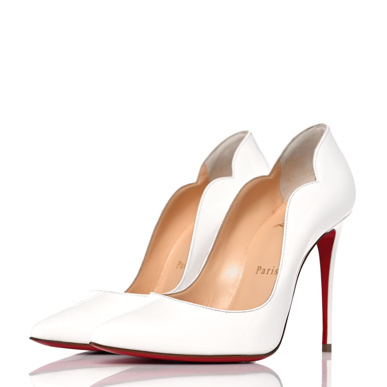 Christian Louboutin Patent Hot Chick 100 Pumps 36 White 3 of 7