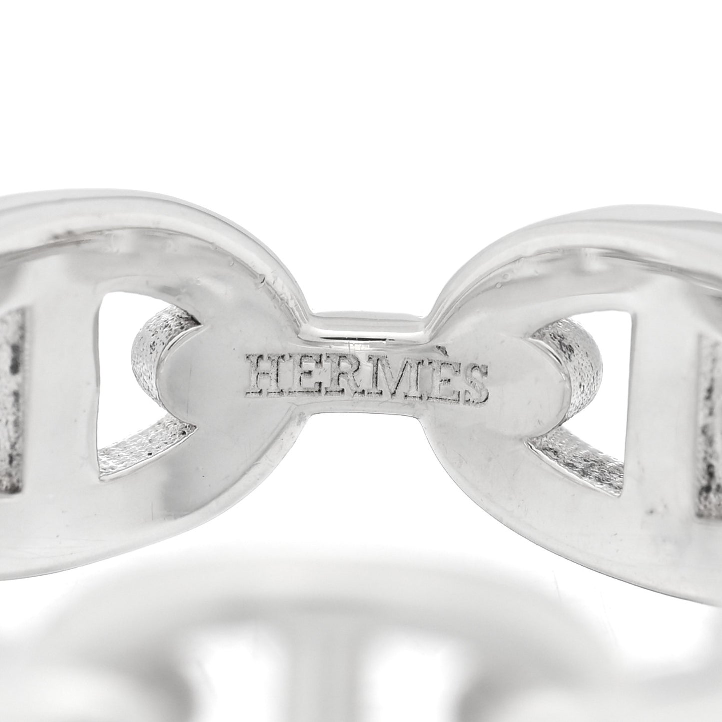 Sterling Silver PM Chaine d'Ancre Enchainee Band Ring 56 7.75