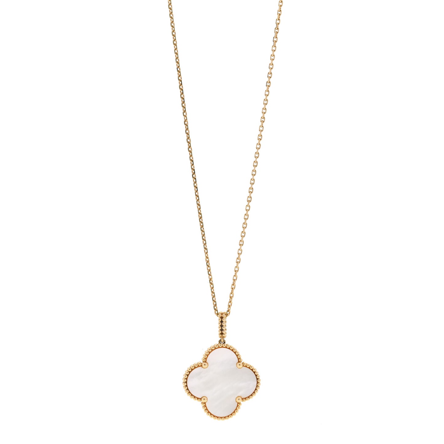18K Yellow Gold Mother of Pearl Magic Alhambra Long Necklace