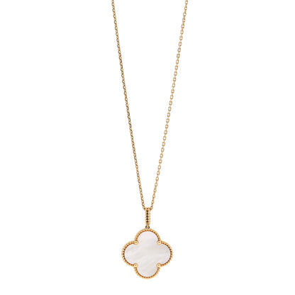 Van Cleef & Arpels 18K Yellow Gold Mother of Pearl Magic Alhambra Long Necklace 1 of 6