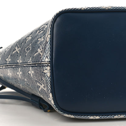 Louis Vuitton Monoglam Neverfull MM Blue 8 of 9