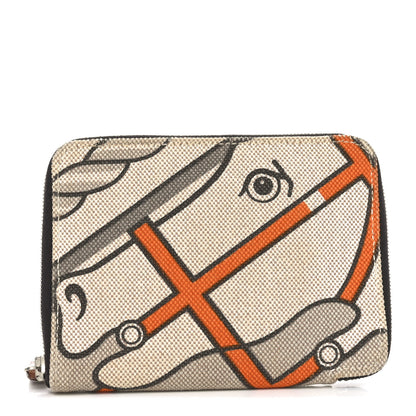Hermes Toile Steeple PM Wallet 1 of 7