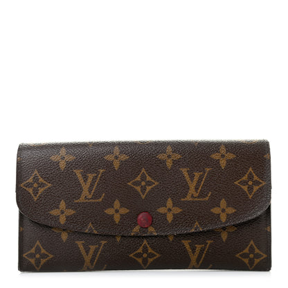 Louis Vuitton Monogram Emilie Wallet Red 1 of 11