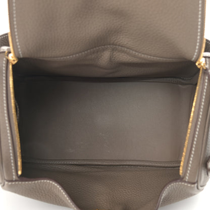 Hermes Taurillon Clemence Lindy 26 Etoupe 5 of 9