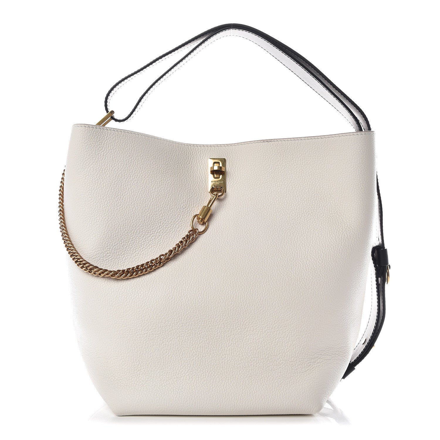 Givenchy Grained Calfskin Medium GV Bucket Bag White 1 of 8