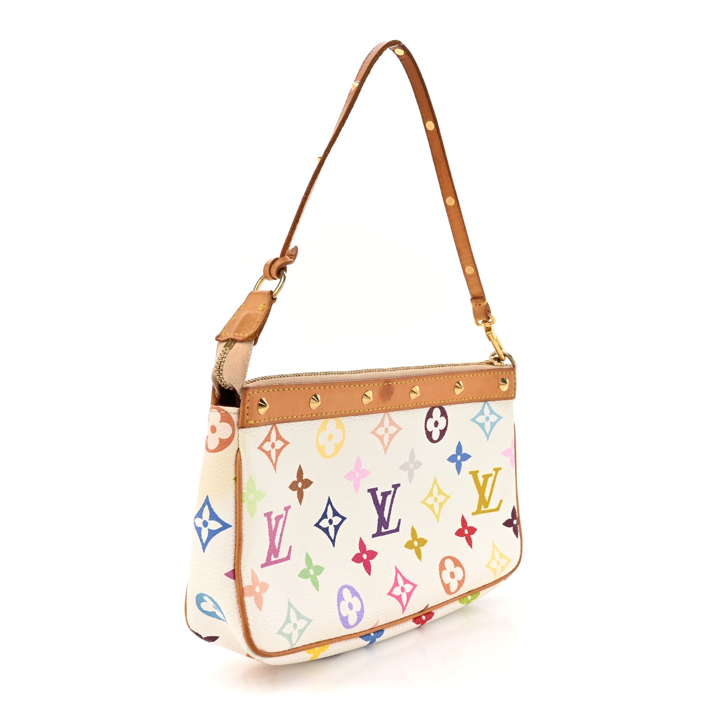 Monogram Multicolor Pochette Accessories White