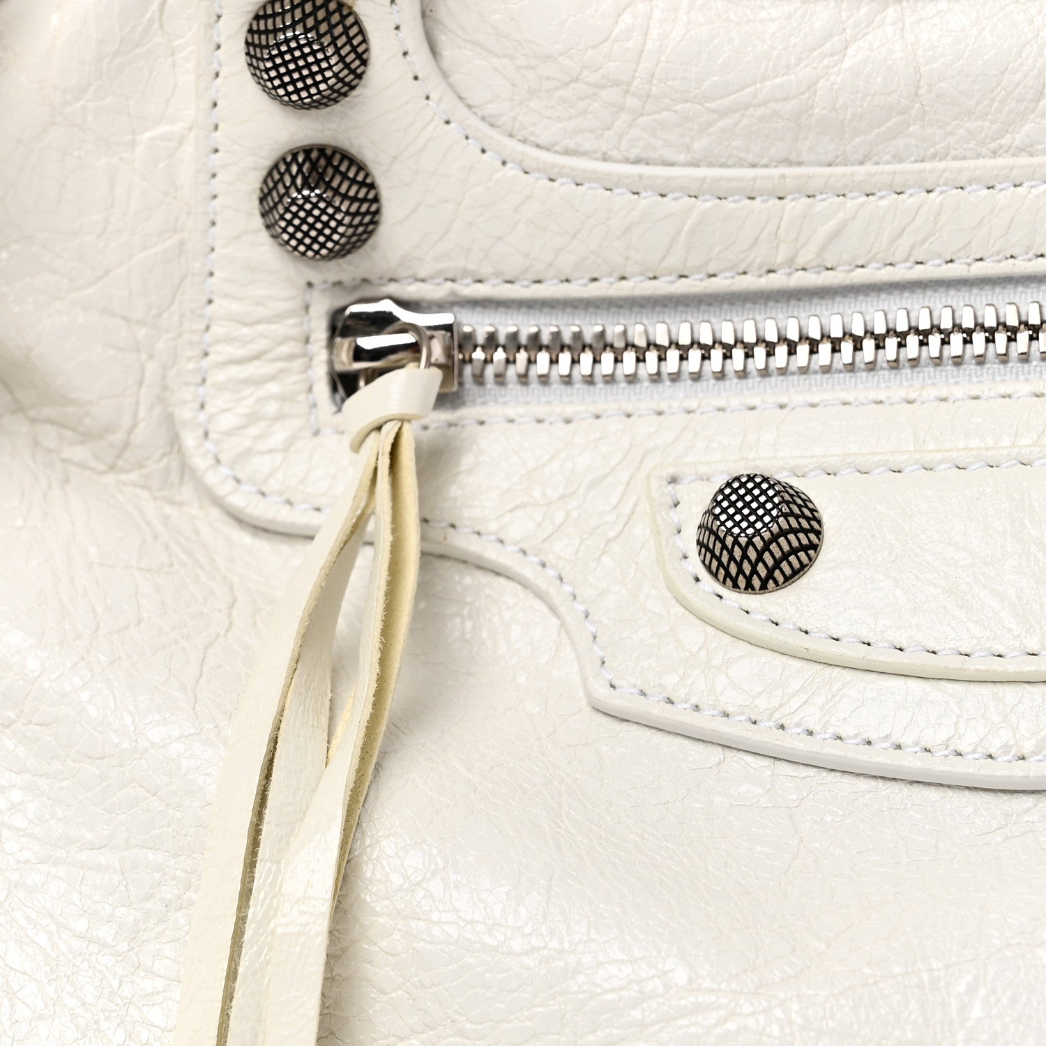 Balenciaga Agneau Arena Neo Cagole City Handbag Optic White 12 of 13
