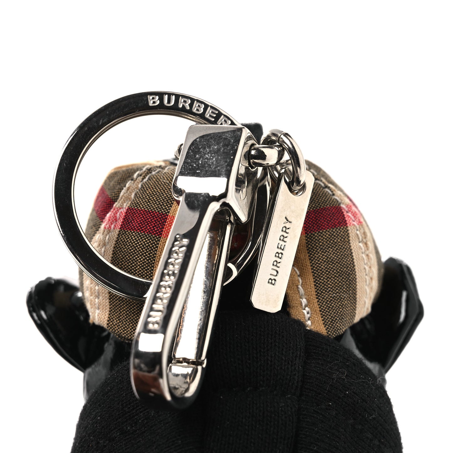 Patent Thomas Hoodie Teddy Bear Keychain Charm Black