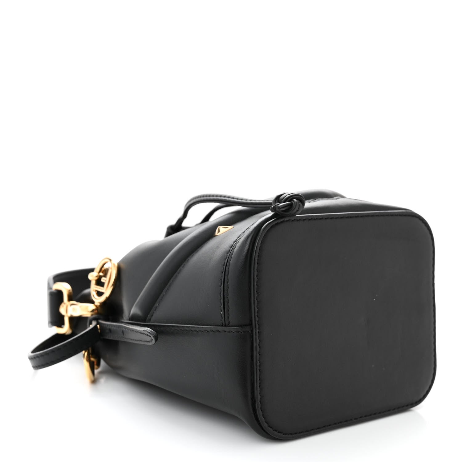 Fendi Vitello Century F is Fendi Eyebrow Monster Eyes Embossed Mini Mon Tresor Bucket Bag Black 4 of 11