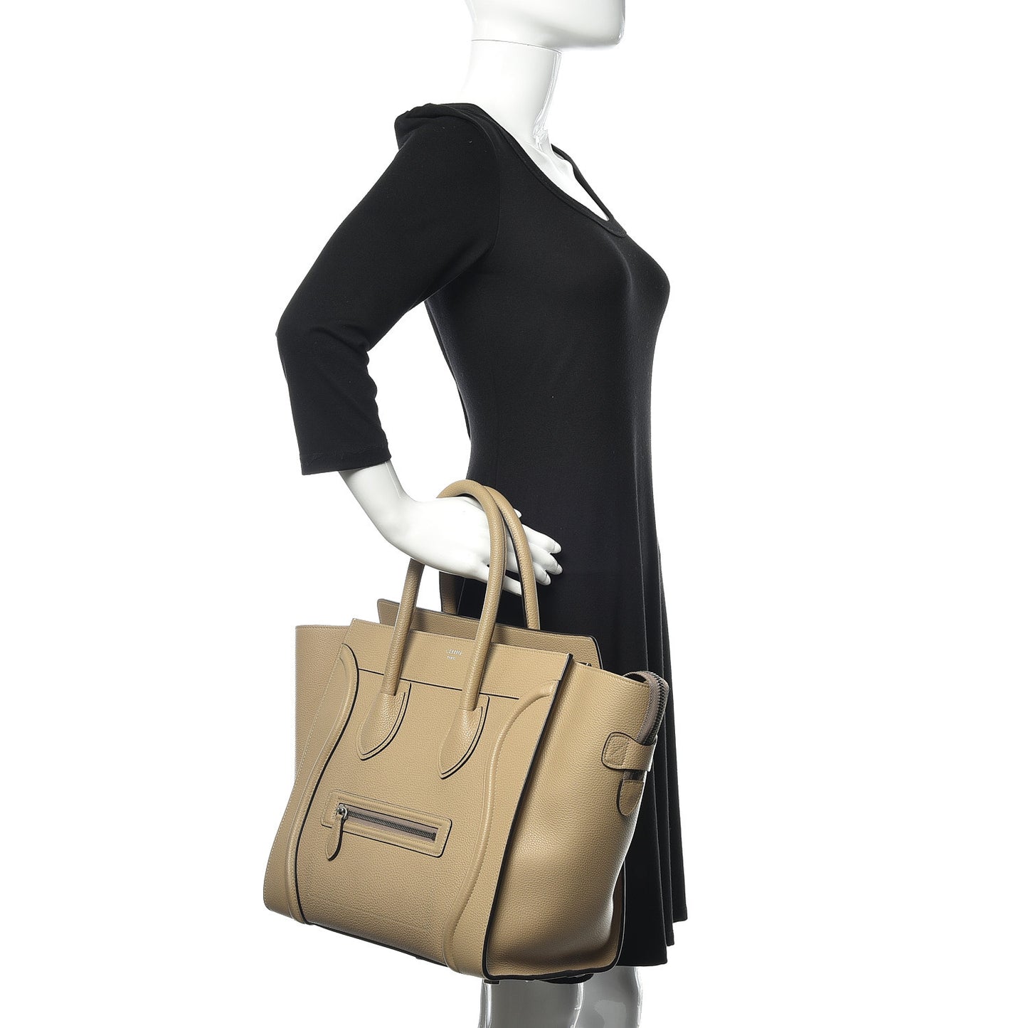 Drummed Calfskin Mini Luggage Dune
